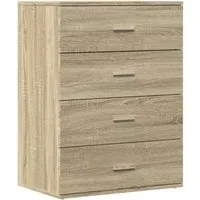 vidaXL Sideboard Sideboard Sonoma-Eiche 60x39x80 cm Holzwerkstoff (1 St)