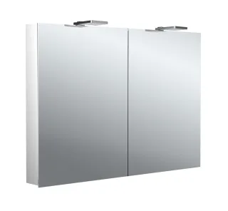 emco Lichtspiegelschrank flat II LED-Leuchte, Aufputz, mit Waschtischbeleuchtung, 2 Tür, 1000 mm, 97 979706304