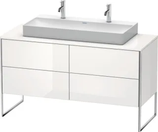 Duravit XSquare Konsolenwaschtischunterbau bodenstehend Weiß Hochglanz 1400x548x778 mm - XS4925M8585 XS4925M8585