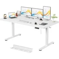 HOMALL Schreibtisch Tisch mit Speicherfunktion und Sitzpausen-Erinnerung, 18 mm dick (Maße 140x70/160x80,6-Tasten-Handsteuerung mit LED-Anzeige,mit Kabelmanagement, ideal für Homeoffice und Büro)