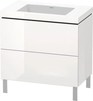Duravit L-Cube c-bonded Set bodenstehend Weiß Hochglanz 800x480x698 mm - LC6937N2222 LC6937N2222