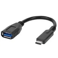 USB 3.2 Gen 1 Adapter, USB-C Stecker > USB-A Buchse schwarz, 13cm