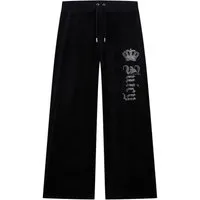 Juicy Couture Sweathose GOTHIC CROWN OG STRAIGHT LOW RISE PANTS. Damen Trainingshose Damen, Sweathose, Velour, Jogginghose mit Glitzer, Sale