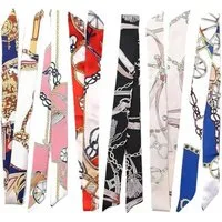 nsihing Halstuch 6 Stück Seidenschal Haare Gemischtes Design Satin, (6-St)