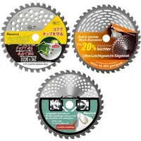 Fanztool Benzin-Rasentrimmer 23 cm Kreissägeblatt-Set mit Zahnschutz für Freischneider, 23 cm Arbeitsbreite Messer, Ideal für Mäharbeiten