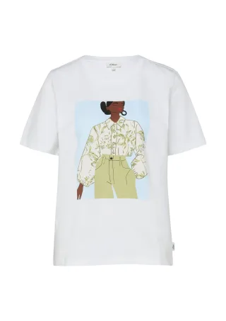 s.Oliver - T-Shirt weiß - Gr. - 46