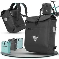 MIVELO Fahrradtasche Gepäckträgertasche mit Rucksackfunktion 100 % wasserdicht, inkl. Gepolstertem Laptopfach