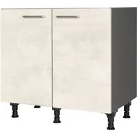 nobilia® Spülenschrank "Riva", vormontiert, mit höhenverstellbaren Sockelfüßen, Breite 90 cm