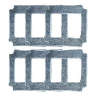 LIECTROUX 6PCS/Set Robot Mop Cloth Cleaning Cloth YW509 Window Cleaning Decontamination Cleaning Cloth
