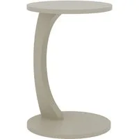 en.casa Beistelltisch, »Holeby« C-Form mit 4 Rollen rund 56 x Ø 38 cm Sandsteinfarben