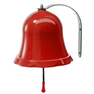 XXL Glocke Rot für Spielturm - Witterungsbeständiges Zubehör mit 18x24 cm - Ideale Alarmklingel für Klettergerüste und Abenteuerspielplätze - Wickey