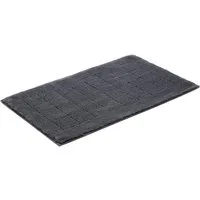 Vossen Badematte Exclusive, Höhe 20 mm, rutschhemmend beschichtet, fußbodenheizungsgeeignet, Baumwolle, rechteckig, Badteppich, Uni-Farben, Karo Muster, Hoch-Tief Effekt, reine Baumwolle