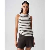 OPUS Kurzarmshirt Ireso resort aus weichem Jersey mit Rippstruktur Ärmellos geschnitten für sommerliche Looks