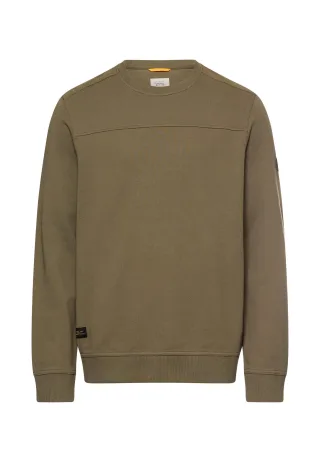 camel active - Pullover mit Backprint deep olive - Gr. - L