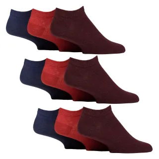 9er Pack Herren Diabetiker Trainingssocken, Weite Knöchelsocken für geschwollene Füße