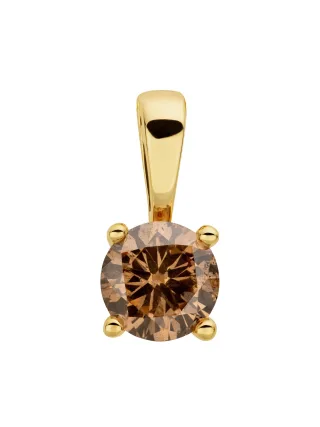 Orolino Anhänger 585/- Gelbgold 1 Brill. 0,50ct. braun