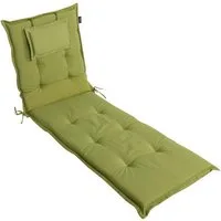 LILENO HOME Liegenauflage perfekt für Strandliegen, Sonnenliege Auflage, Gartenliege Auflage, (1er Set), Polsterauflage Grün, Auflagen für Gartenliegen