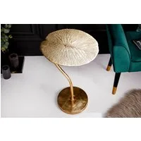 riess-ambiente Beistelltisch LEAF 42cm gold, Schlafzimmer · Metall · Blatt-Design · Handarbeit · Wohnzimmer