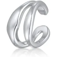 Elli Premium Ohrklemme Earcuff Single Ohrklemme Organic Design 925 Silber, Spirale