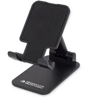 keepdrum Smartphone-Halterung keepdrum DPHS Smartphone Desktop Ständer Schwarz, (bis 5,5 Zoll, Variabler Smartphone-Halter Tisch-Ständer, Rutschfeste Ablagefläche mit variablem Neigungs-Winkel)
