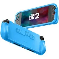 Fintie Nintendo-Schutzhülle für Nintendo Switch 2 (2025) mit Spielkartenfächern – Weiches Silikon Nintendo Switch 2 (2025), [rutschfest] Stoßfest Hülle-Ergonomische Griffhülle für Switch 2 7.9''