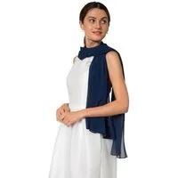 MayTree Modeschal Chiffon Schal, Damen Stola, Umschlagtuch für Abendkleid, Hijab, (Stück, 1-St)