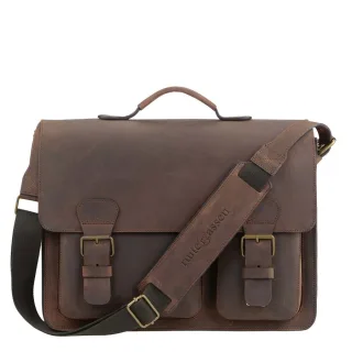 Aktentasche Leder 40x30cm mit 3 Fächern "Classic Premium" ranger braun 2342T-73 Ruitertassen
