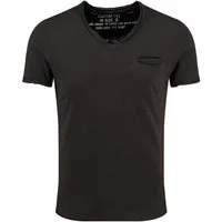 Key Largo T-Shirt Soda vintage Look uni Basic T00619 V-Ausschnitt unifarben kurzarm slim fit
