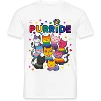 Spreadshirt T-Shirt Pride Purride Regenbogen Katzen Männer T-Shirt (1-tlg)