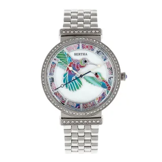 Bertha Emily Armbanduhr mit Perlmuttarmband