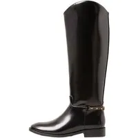 LIPSY Lipsy Hohe, flache Reiterstiefel in Lackleder Stiefel (1-tlg)
