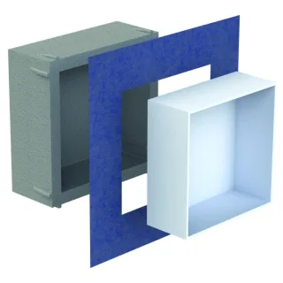 Schedel Multistar vision Nischeneinsatz BOX3030 300 x 300 x 120 mm, rahmenlos, bianco weiß