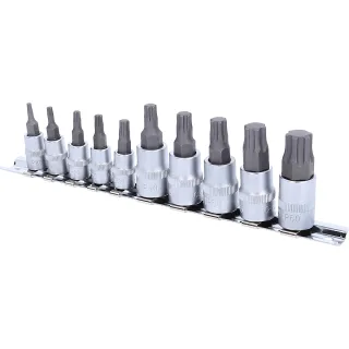 KS Tools 1/4"+3/8" Bit-Stecknuss-Satz TorxPlus, 10-tlg, IP10-IP60 - 911.3140
