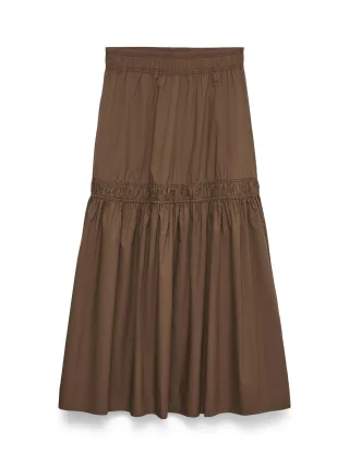 VERO MODA - VMFRIBA HW ANKLE SKIRT WVN Cocoa Brown - Gr. - L