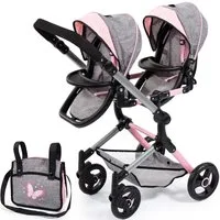 Bayer Puppen-Zwillingsbuggy Twin Neo, mit Wickeltasche