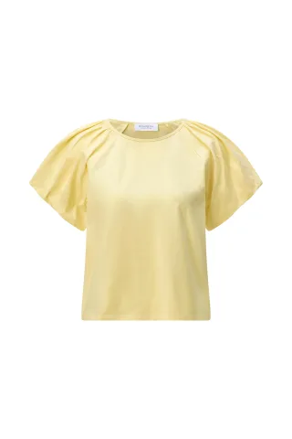 Rich & Royal - T-Shirt with Balloon Sleeves soft butter - Gr. - M