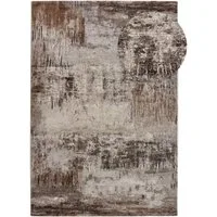 TaraCarpet Teppich Vintageteppich Argo 63393 Vintage, rechteckig, Höhe: 14 mm, Vintage Design in new beige und braun Töne schwere Qualität 80x150