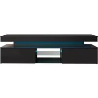 MIRJAN24 TV-Schrank Glossa 2D 190 (mit zwei Klappen) mit blauer LED-Beleuchtung, Gasdruckfeder