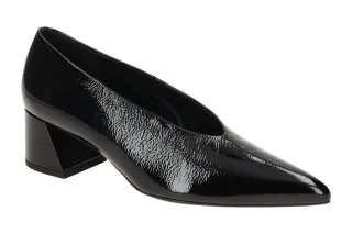 H?gl 0-10 4535 0100 Schwarz Lackleder Pumps hoher Absatz 5cm