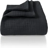 Laynenburg Tagesdecke Musselin aus 100% Baumwolle – Baumwolldecke, Kuscheldecke, Wohndecke als Sommerdecke, Bett-Überwurf, Couch-Überwurf, Sofa-Decke