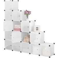 Woltu Steckregal, Set 15-tlg., Regalsystem 15 Würfel DIY modulare PP-Platten