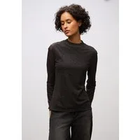 STREET ONE Langarmshirt in transparenter Mesh-Qualität und Leo-Muster