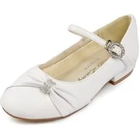 White Lady 901 weiß Kinder Kommunionschuhe Riemchenballerina