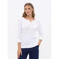 Passioni 3/4 Arm-Pullover mit Strukturmuster und Strassdetails