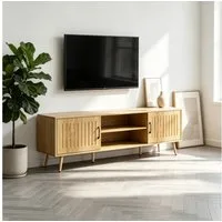 FUFU&GAGA Lowboard TV-Schrank Lowboard 160cm Mid-Century, Holz-Optik, mit 2 Türen