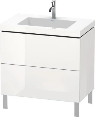 Duravit L-Cube c-bonded Set bodenstehend Weiß Hochglanz 800x480x698 mm - LC6937O8585 LC6937O8585