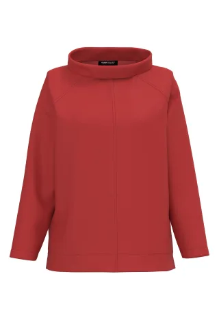 FRANK WALDER - Sweatshirt CASUAL aus softem Modal-Mix-Jersey merlot - Gr. - 42