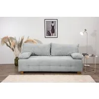 OTTO home Schlafsofa Bella, B: 196 cm, Liegefl. 145x196 cm, Bettfunktion, Bettkasten & 2 Armlehnenkissen, Federkern