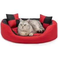 lionto Tierbett für Katzen, 4-in-1 Katzenbettchen wendbar, wasserabweisendes Textil, modern, wendbar, kratzfest & pflegeleicht