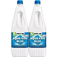 THETFORD Thetford Aqua Kem Blue 2 Liter Toilettenreiniger Sanitärflüssigkeit WC-Reiniger (Set, [2-St. 2 Liter Flasche Sanitärflüssigkeit für die Toilette Thetford, Aqua Kem Blue, 2 Liter, Für Campingtoiletten)